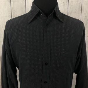 Ted Baker Large Black & Red Geometric Button Shirt